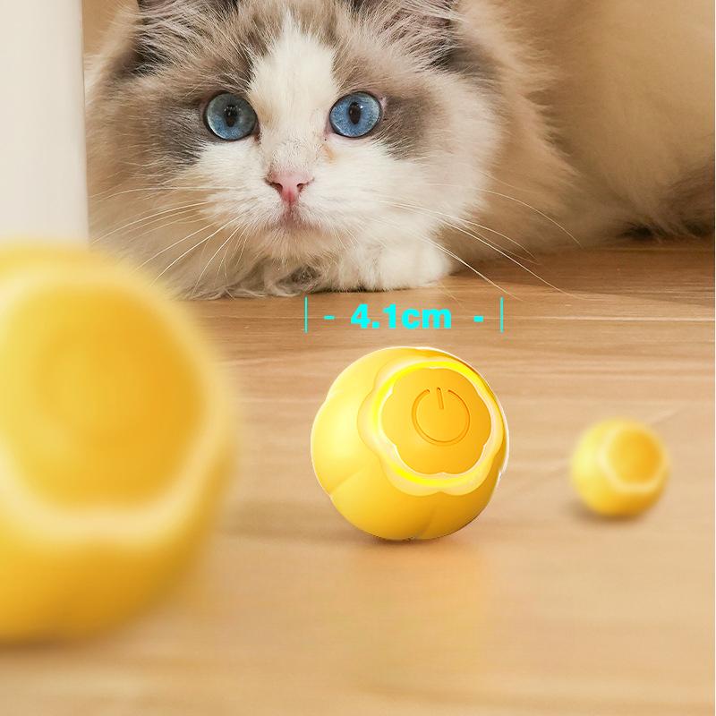 Pet Plastic Funny Cat Ball Cat Toy Electric Rotating Luminous Ball Intelligent Automatic Rolling Ball Cat Chewing Toy