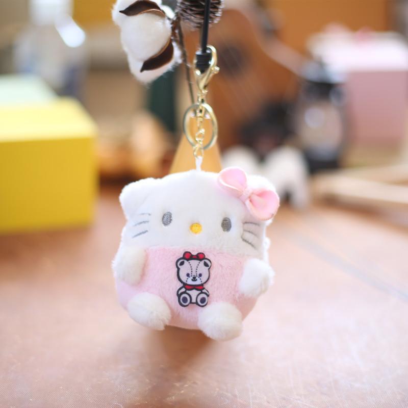 Soft And Fluffy Sanrio Plush Toy Keychain Coin Purse Featuring Cinnamoroll Kuromi
