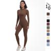 European-American Half-Zip High-Elastic Long Sleeve Yoga and Running Bodysuit