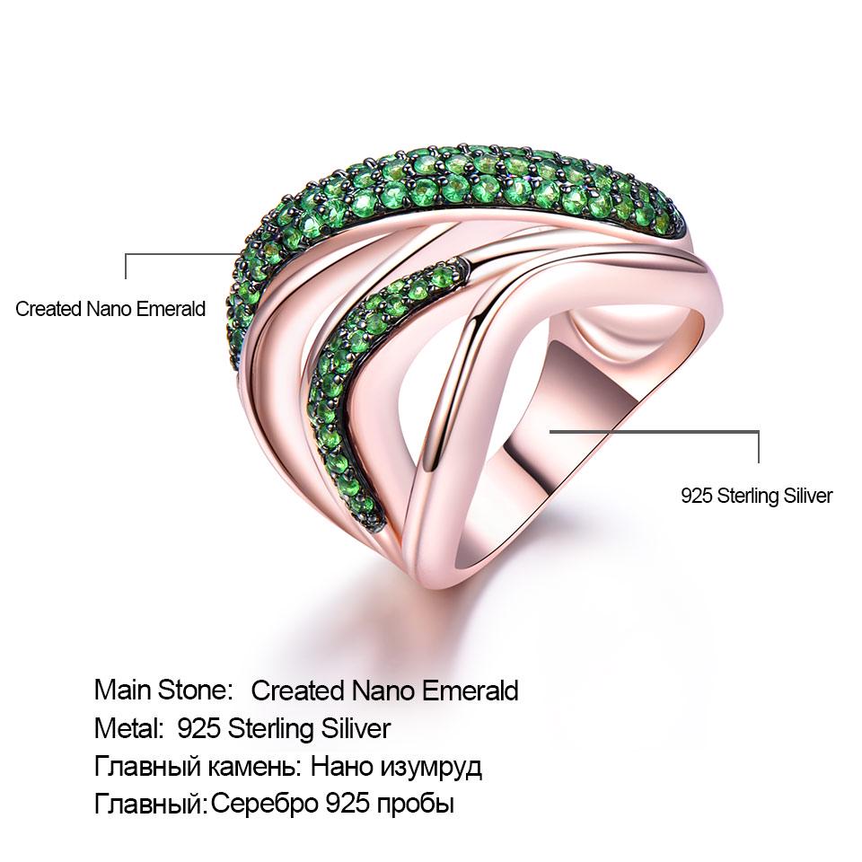 UMCHO кольцо с зелёными камнями