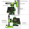 CLUBIONA Обновленный 4D 16-линейный лазерный уровень с зеленым лучом, самовыравнивающийся пульт дистанционного управления