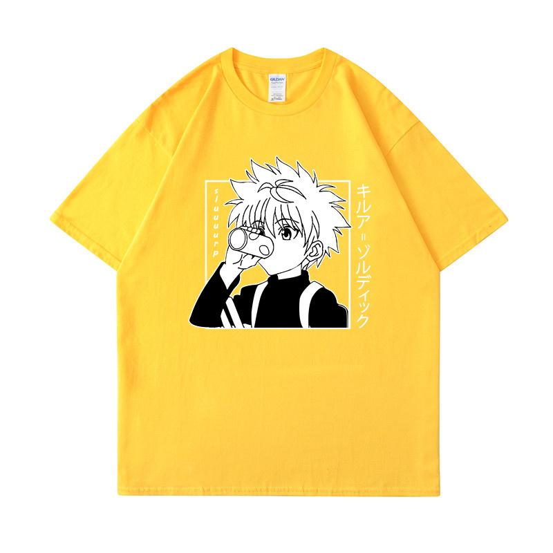 Футболка с графическим принтом Killua Zoldyck унисекс, летняя, повседневная, с круглым вырезом, коротким рукавом, в уличном стиле, модная футболка в стиле аниме