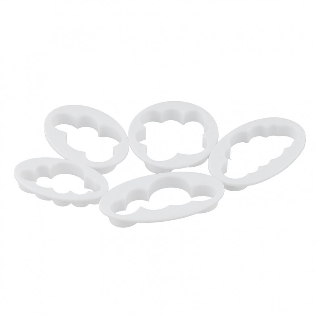 5шт. формочки для печенья в форме облака, изготовленные из 3D-печатной помадки для украшения торта