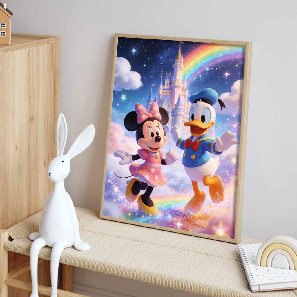 Disney 5D DIY Full Circle Diamond Painting Kit Dreamy Castle Home Bedroom Wall Decor Gift