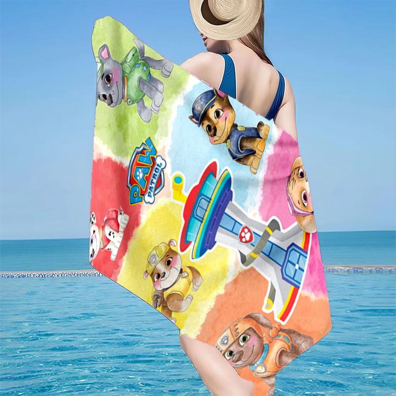 Dog Paw Adventure Beach Towel, Super Soft Microfiber, Gift for Her/Him, Birthday, for Pool, Beach, Travel, Home Decor Fan gifts