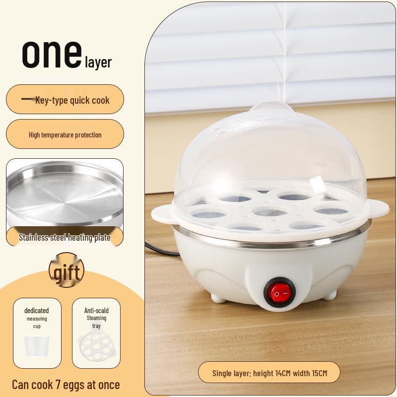 Stainless Steel Multifunctional Egg Cooker with Automatic Power-Off