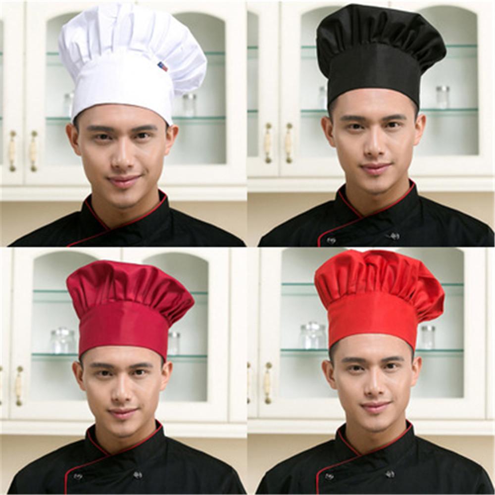 Fashion Kitchen Elastic Working Cap Adjustable Chef Hat Uniform Hat