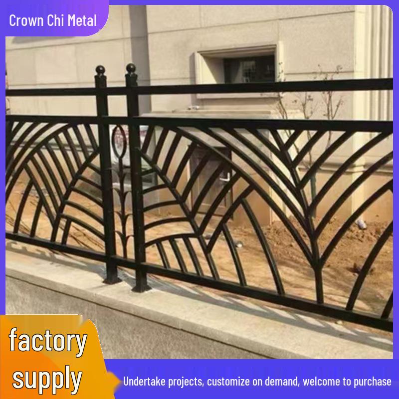 Wrought Iron Fence: Guardrail for Community, Balcony, Villa, Park, School, and Outdoor Courtyard Railing.