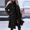 Moda paltolar Ayollar uchun uzun trench palto Slim klassik tekis rangli paltolar