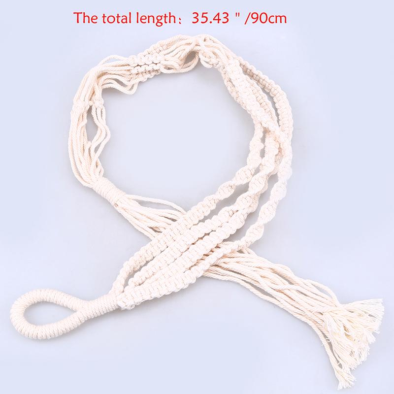 Подвесная корзина в технике макраме, держатель для растений, держатель для горшка ручной работы, плетеный из джутовой веревки, цветочные горшки для сада, украшение