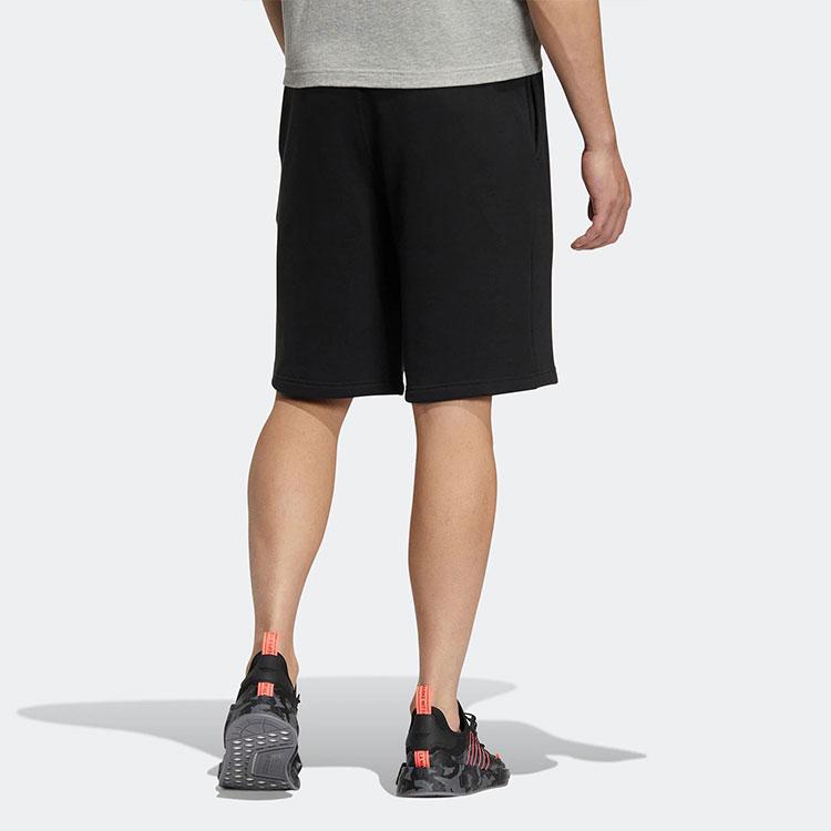 Adidas Originals Solid Color Letter Print Five-Point Sports Shorts Men Shorts Black H49561