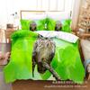 Постельное белье с 3D цифровой печатью Набор из четырех предметов Набор из трех предметов Сова Белая простыня Одеяло Подушка