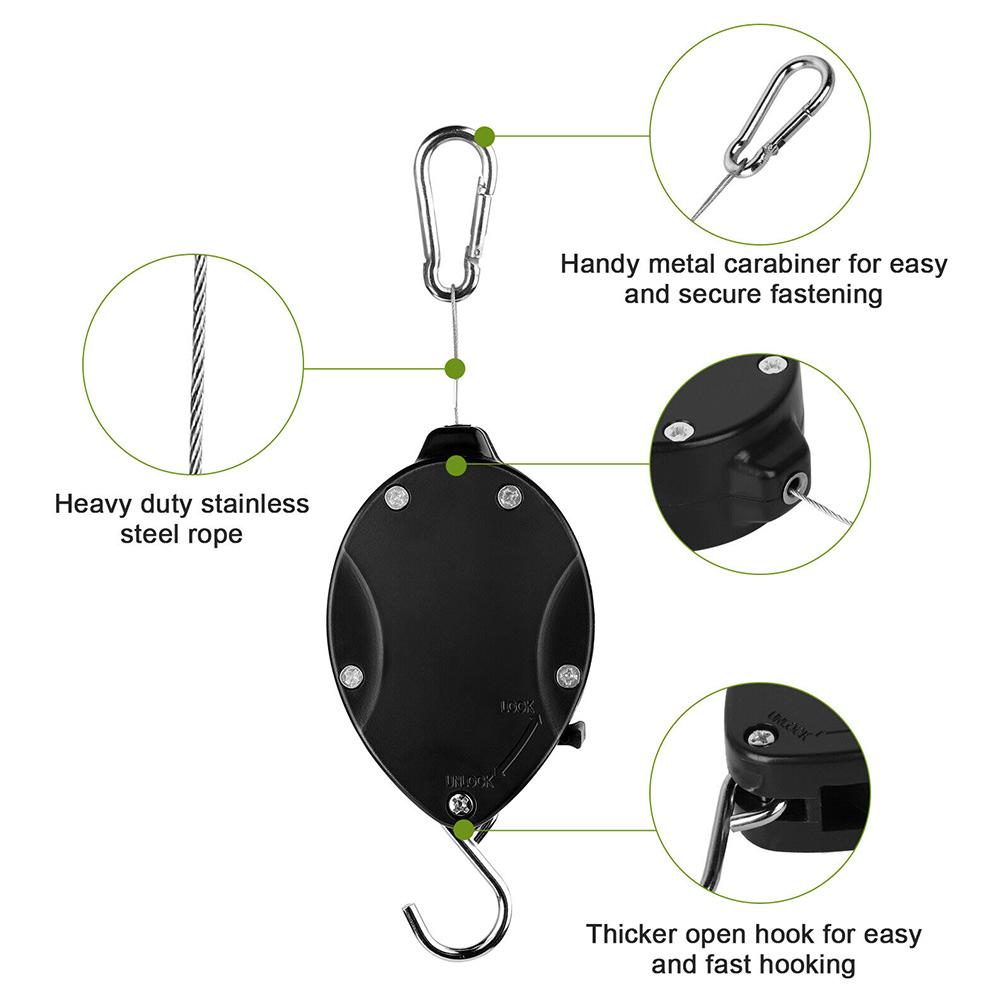 1/2/4 шт. вешалка для цветов, крючок для растений, регулируемая черная выдвижная вешалка