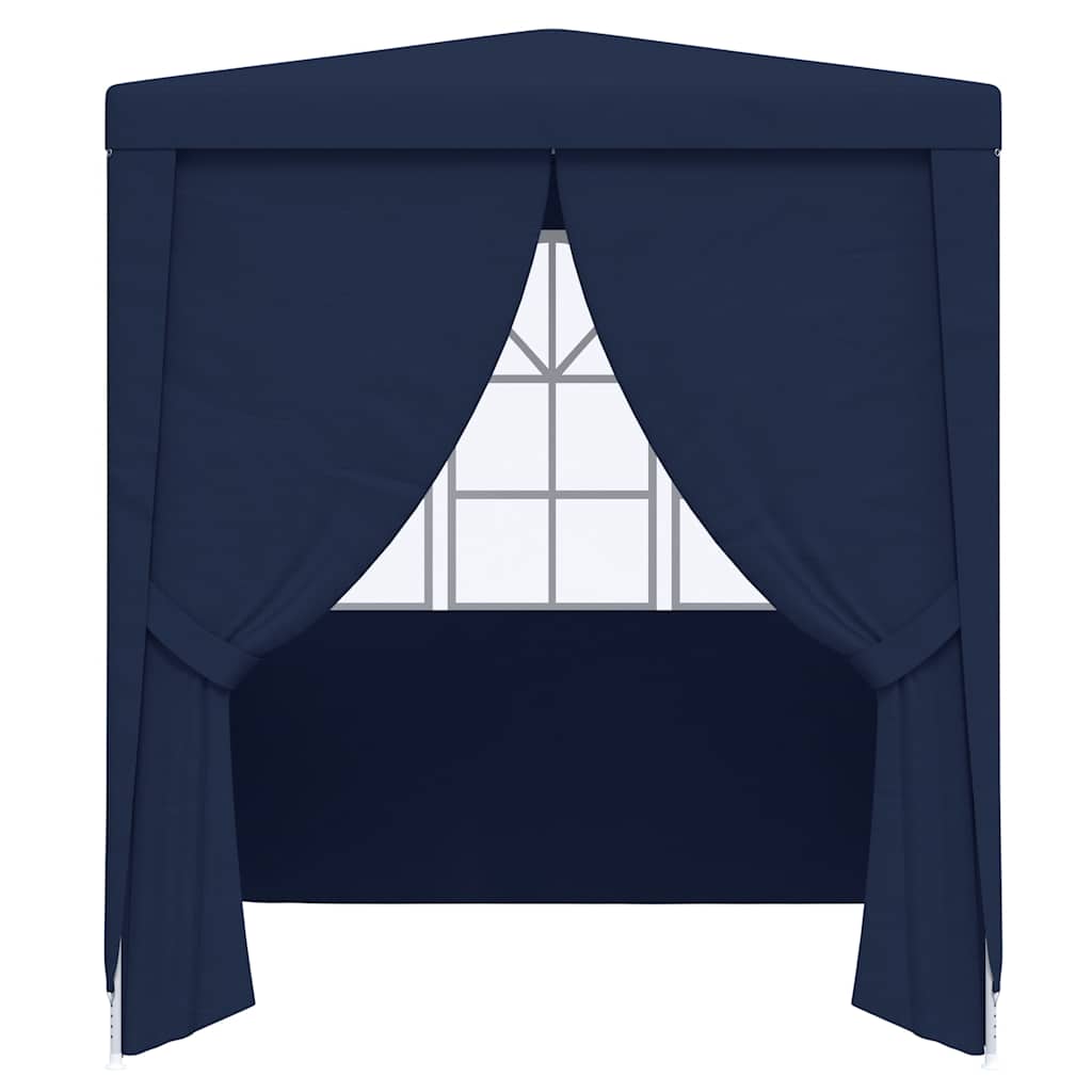 Professional Party Tent with Side Walls 2.5 x 2.5 m Blue 90 g m²