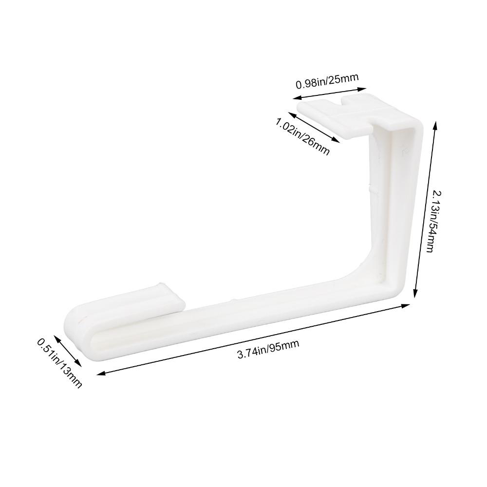 Набор из 4 штук Белые держатели для штор для автодома с отверткой Зажимы для карниза для штор Использование в спальне