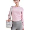 Training Series Sports Casual Simple Solid Color Round Neck Pullover Knit Sweater Women Sweater Soft-Pink 962517402-4