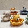 Folding Tower Floating Shower Toy Animal Designs Stacking Boat Toys  Infants Toddlers