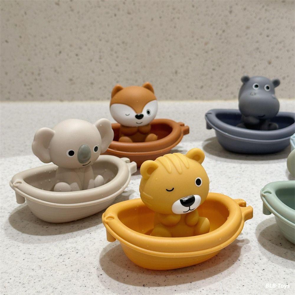 Folding Tower Floating Shower Toy Animal Designs Stacking Boat Toys Infants Toddlers