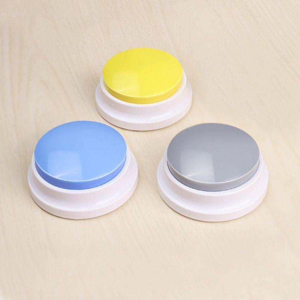 Recordable Dog Answering Button Yellow/Blue Cat Talking Button  Training Communication