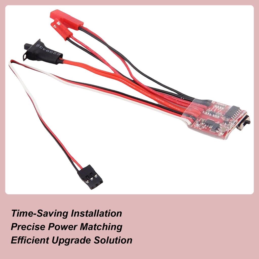 Brushed ESC Intelligent Heat Dissipation Protection High Efficiency Bidirectional Brushed ESC For RC Models For Boat Underwater