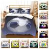 Home Bedding Set Football Print Washed Quilt Cover Set Soft Young People Breathable Bedding Set Comfortable Polyester Soft