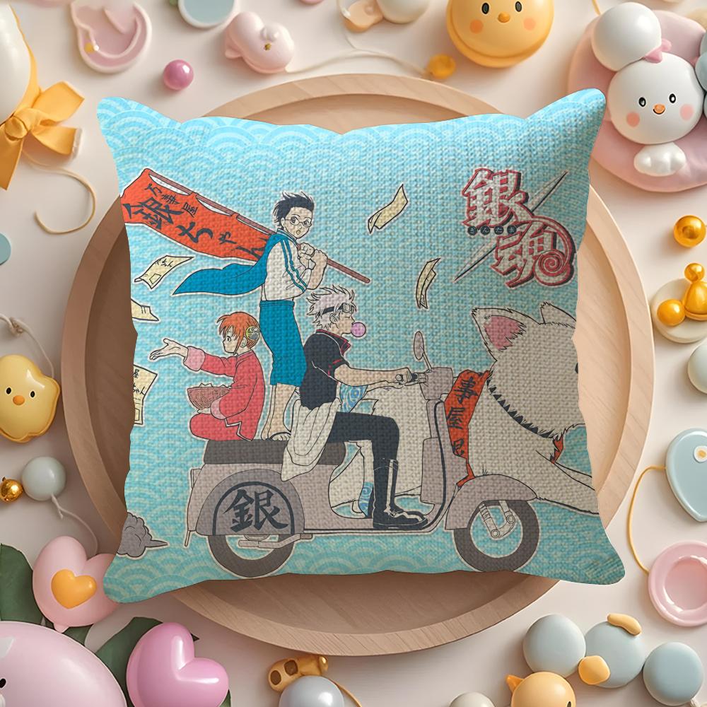 Научно-фантастические комиксы Gintama-Аниме Наволочка с принтом для гостиной, дивана, наволочка для подушки и декор для спальни