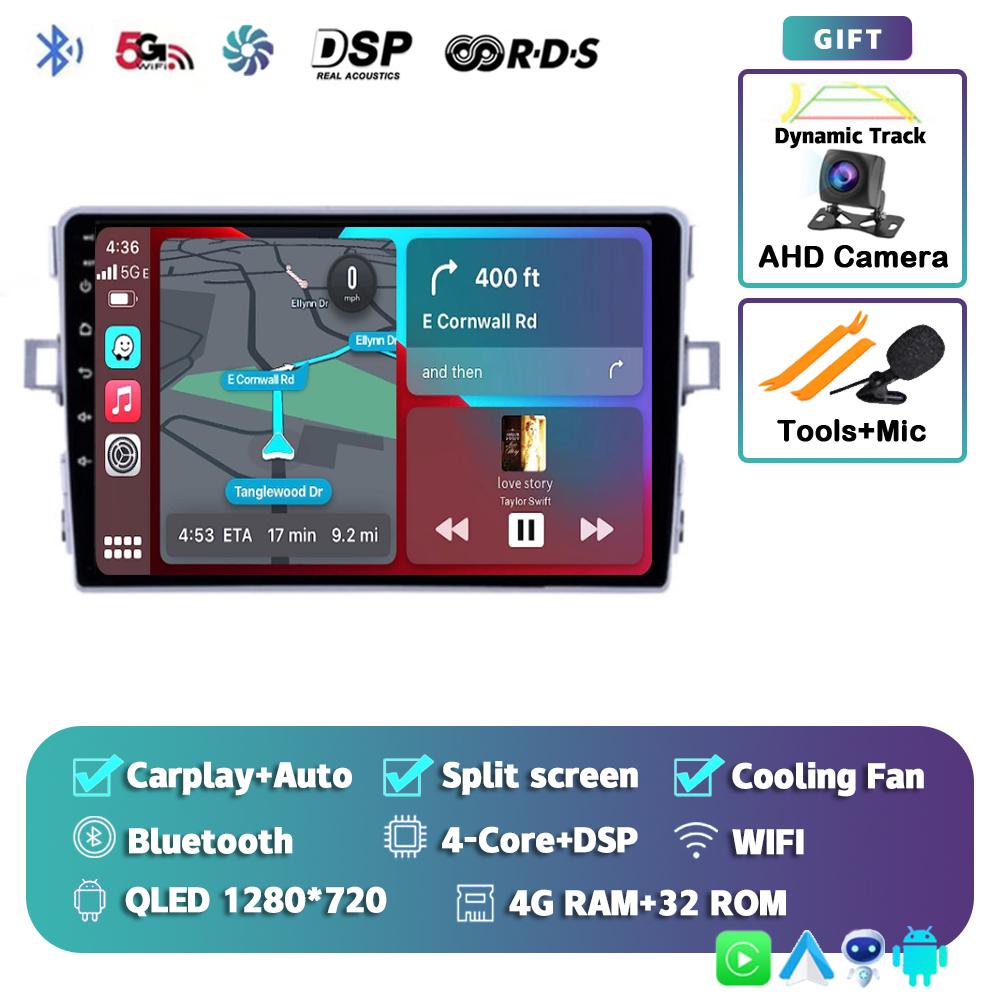 Android 14 Автомагнитола Carplay Для Toyota Verso R20 2010-2013 2014-2016 Мультимедийный проигрыватель GPS Навигация Головное устройство 2din Стерео DSP