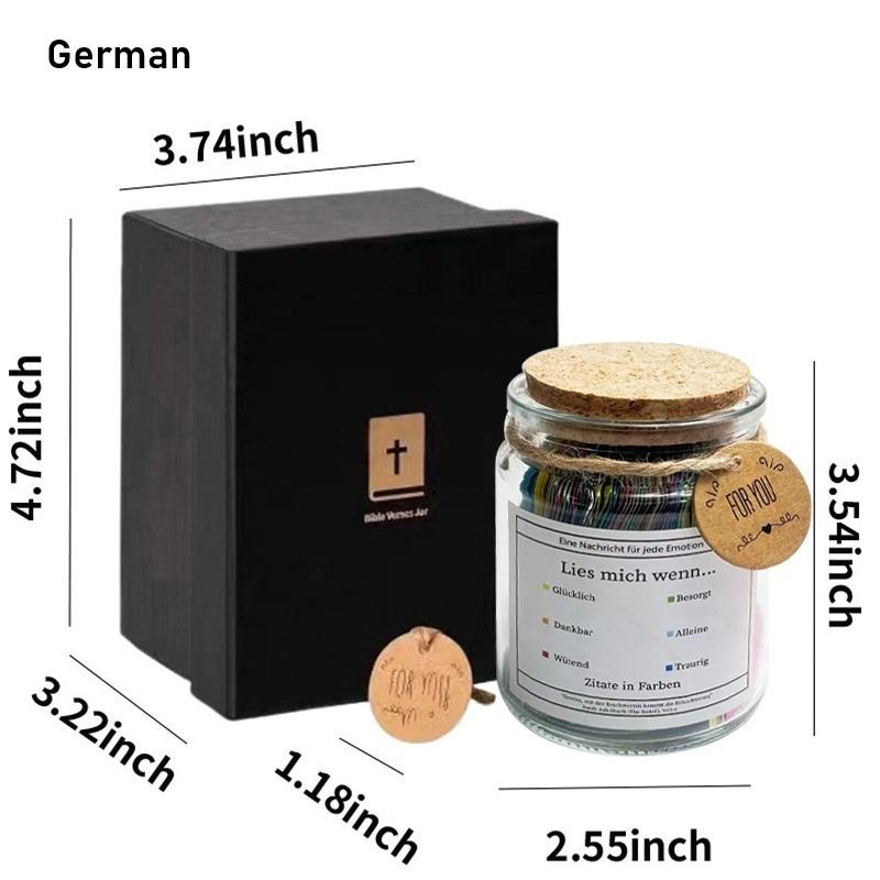 Bible Verses in Glass Jar Bible Verse Jar Spanish English Christian Scripture Prayer Hope Jar For Spiritual Growth Pious Prayer