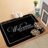 1pc Tropical & Slogan Graphic Door Mat Anti-slip Indoor Outdoor Rug Welcom To Our Home Bedroom Decor Bedside Carpet Cloakroom