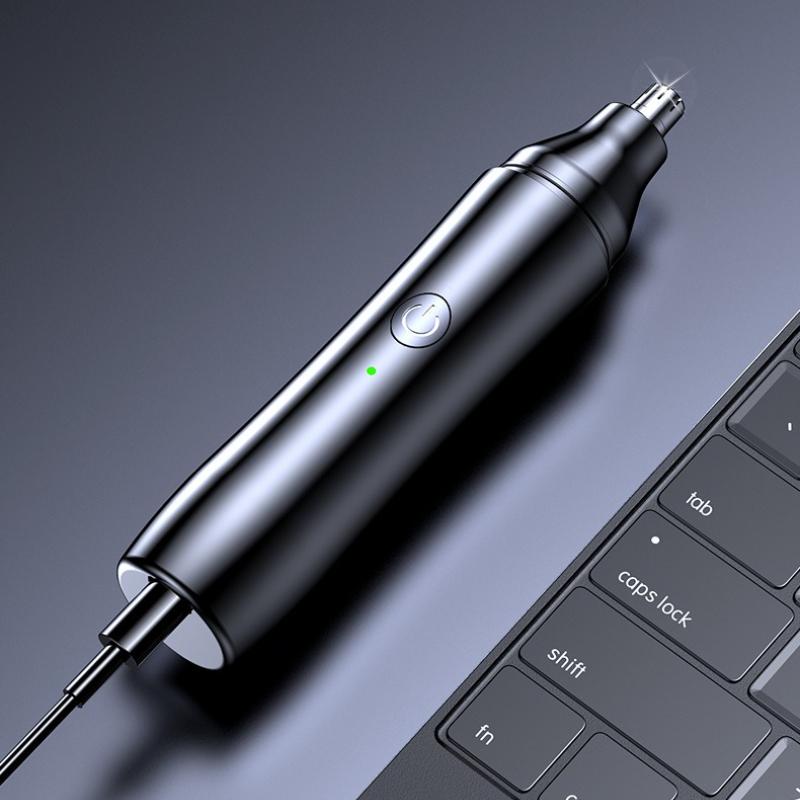 Портативный электрический триммер для носа с USB-зарядкой, многофункциональный, для бритья волос в носу и стрижки бровей, подарок для мужчин