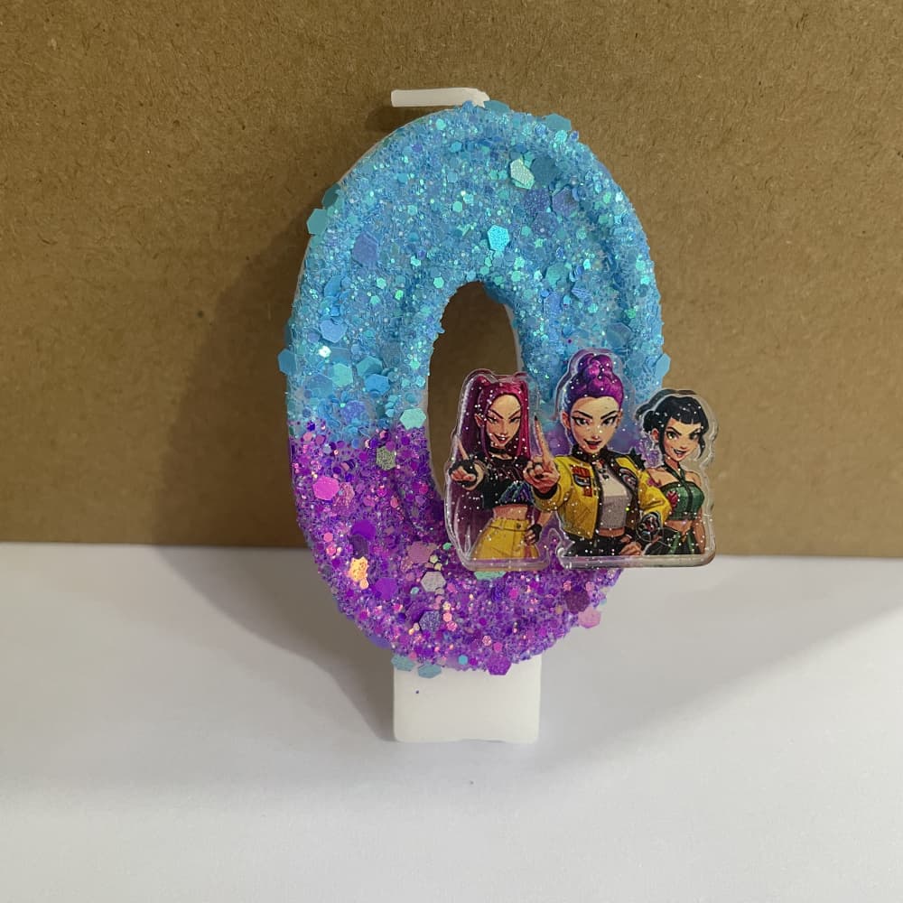 K-pop Свеча с темой Истребителей демонов 3D Цифра 0-9 Украшение для детского торта на день рождения Вечеринка в стиле аниме Аксессуары Подарки