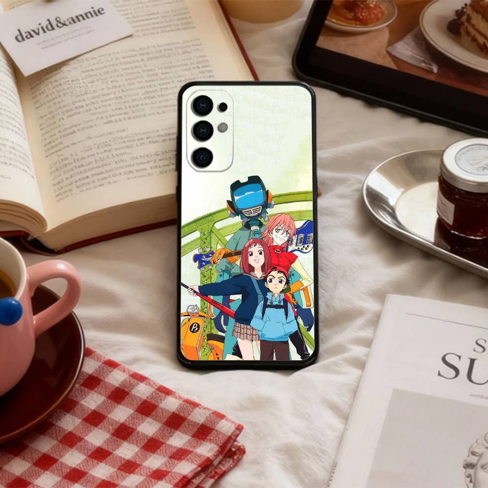 P-Psychedelic F-FLCL Phone Case For Samsung S 25,24,23,22,30,21,10,9,Ultra,Plus,Lite,FE,4,5 G Soft Black Case