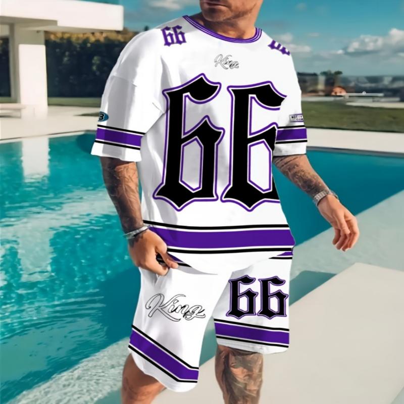 2025 летний новый мужской костюм повседневный круглый вырез с надписью Chicago 3D напечатанный узор полиэстеровый пуловер летний повседневный уличный мы