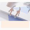 Design Sense Cold Wind Small Lock Fashion Zirconia Sparkling Classic Stud Earrings for Women Dazzling Female Elegant Accessories Timeless Jewelry