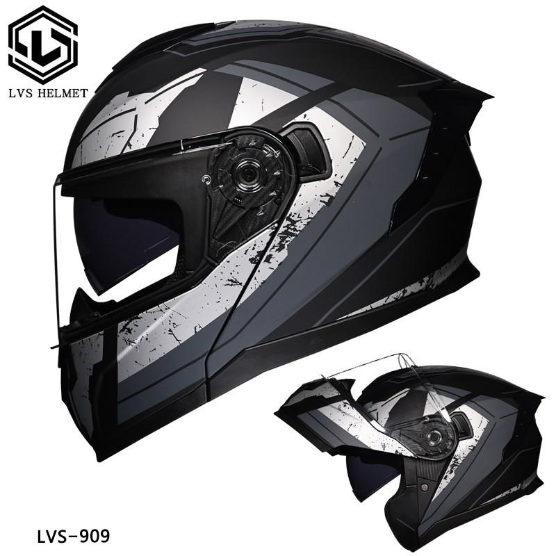DOT ECE Certified Full Face Motorcycle Helmet Men Women Flip-Up Design ABS Shell All Season Use