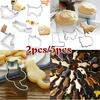 2pcs/5Pcs Lovely Cat Stainless Steel Cookies Cutter DIY Fondant Pastry Biscuits Mold Baking Tools