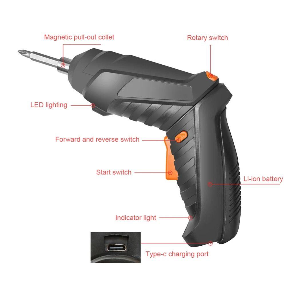 USB Charging Electric Screw Driver Multifunctional Cordless Screwdriver Screwdriver Set