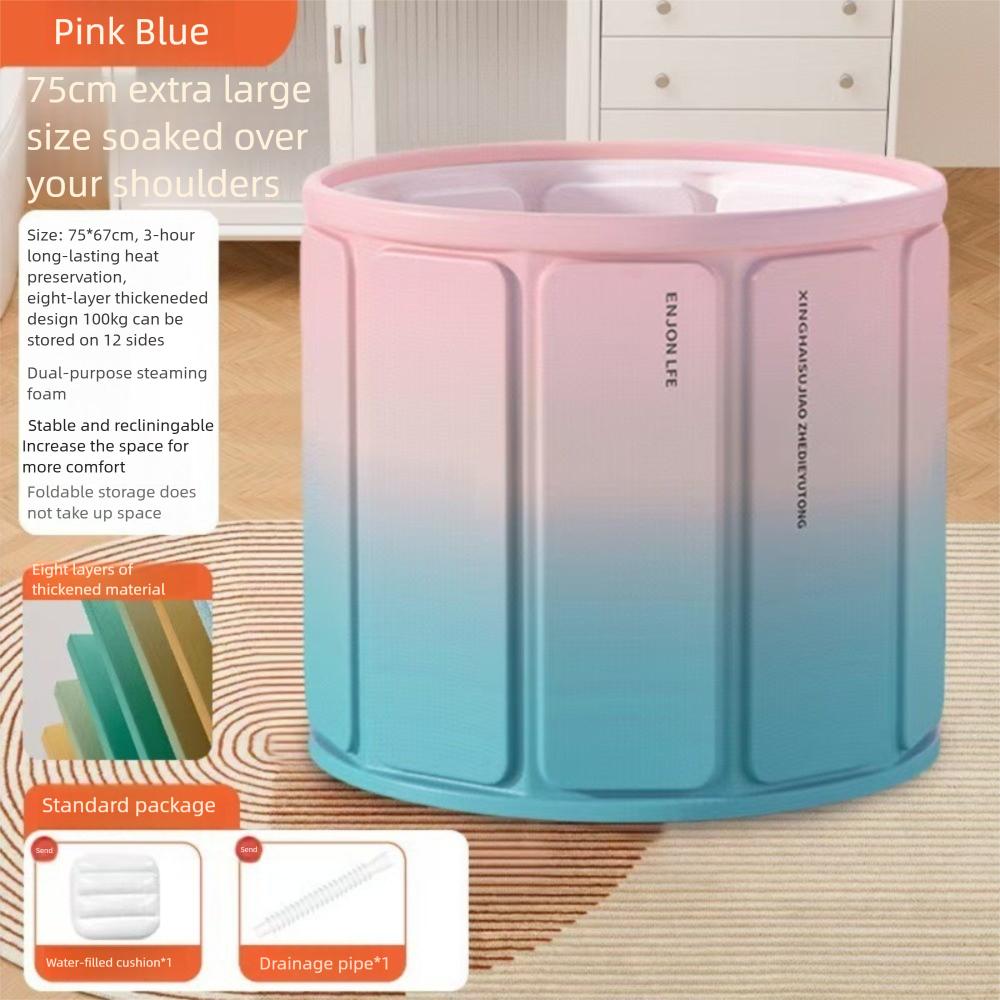 Круглая Увеличенная Складная Ванна Ведро для Ванны для Всего Тела Портативная Портативная Ванна Бытовая