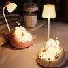 1PC Soft Cute Sleeping Cat Pat Night Light Bedroom Bedside 3 Gear Adjustment Night Feeding Eye Protection Light High Value Atmosphere Light