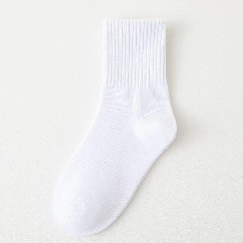 1 Pairs/ Pure Colour Soft Breathable Cotton Kids School Socks Girls Boys Casual Grey Black White Sports Children's Socks