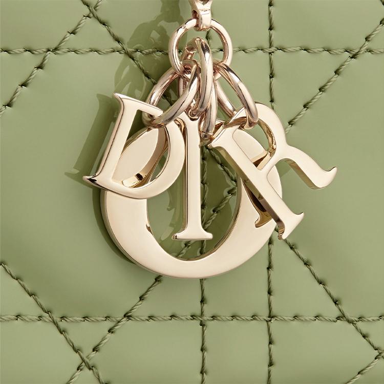 Dior Женский модный изысканный держатель для карт с плетеным узором из лакированной телячьей кожи Женский держатель для карт Зеленый S0074OVRB-M73H