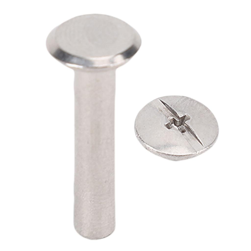 100 комплектов заклепок и винтов M3 из нержавеющей стали с плоской круглой головкой, набор крепежных элементов-заклепок для изделий из кожи