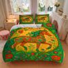 3Pcs Floral Horse Illustration Bedding Set Soft Fabric Duvet Cover Pillowcases Home Christmas Xmas Halloween Gift 1 Duvet Cover 2 Pillowcase G1196