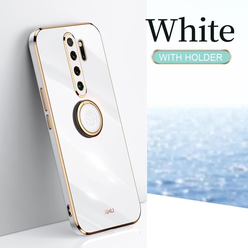 Plating Gold Frame Phone Case On For Xiaomi Redmi Note 8 2021 New 9 S Note8 8T Note9 Pro 9s 9T 9A 9AT Soft Silicone Cover