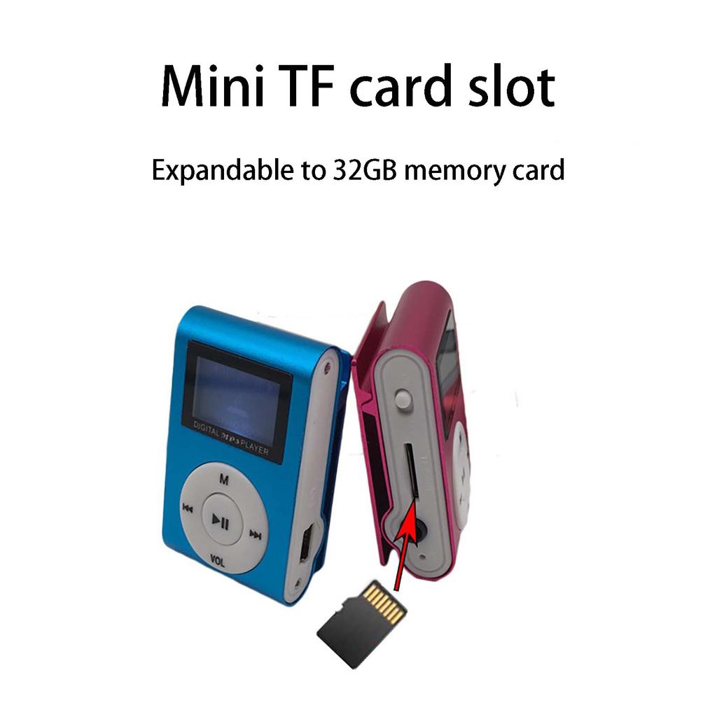 Экран металлический зажим карта MP3 музыкальный плеер зажим студенческий портативный плеер подарок