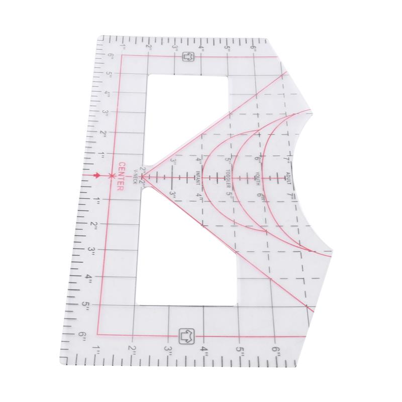 2025 Тренд Футболка Линейка-шаблон Прозрачный Шаблон для выравнивания винила Для измерительного инструмента Швейный инструмент Инструмент для калибровки Прозр