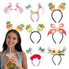 Hawaiian Party Headband Felt Luau Head Boppers Palm Tree Flamingo Pineapple Headbands for Summer Beach Themed Party Favors