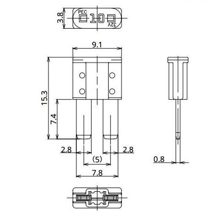 Automobile Fuse Box with 140pcs Car MICRO 2 Inserts Blade Fuse for New Ford, Coolway, Mondeo