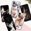 Черный чехол из ТПУ для Xiaomi POCO M4 X4 C40 Pro 4G 5G X3 NFC 5G F3 F4 GT Sphynx Cat
