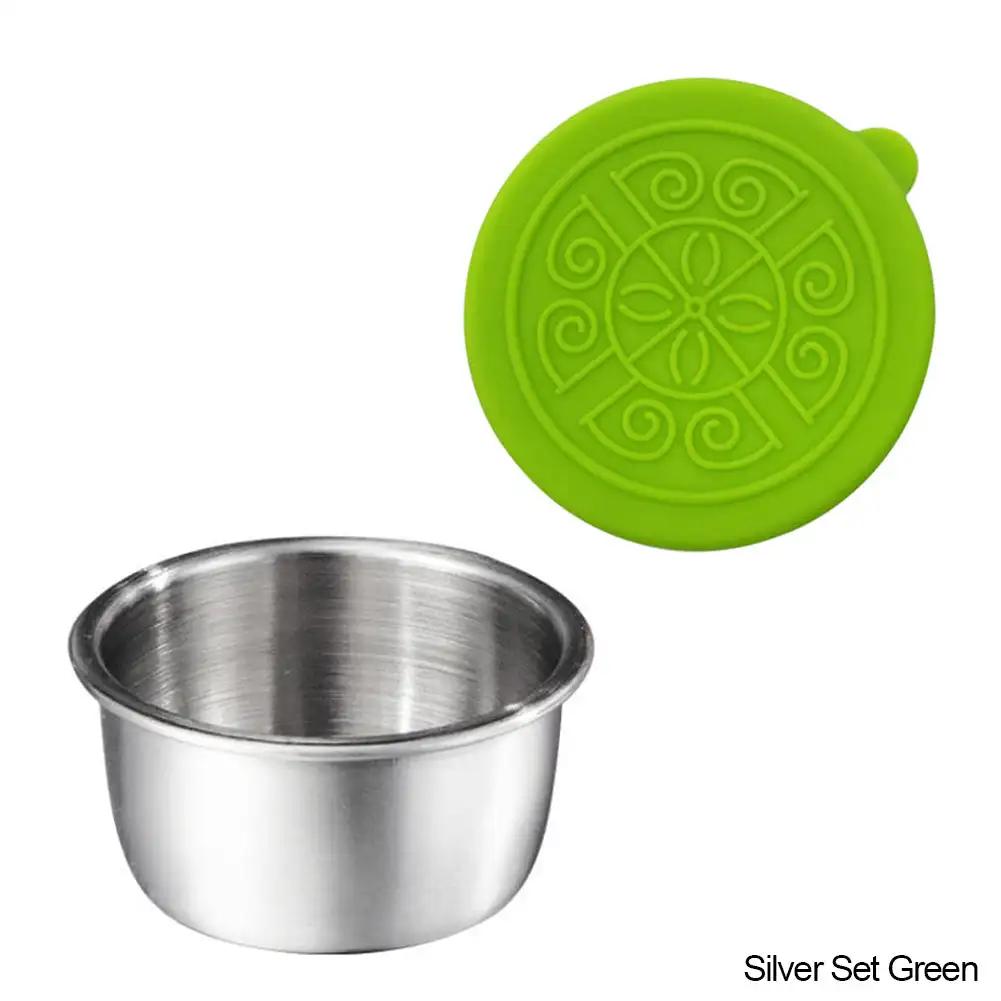 Контейнер для заправки салата объемом 50 мл из нержавеющей стали, небольшой контейнер для приправ с крышками, герметичный, для детей, контейнеры для ланча, коробка